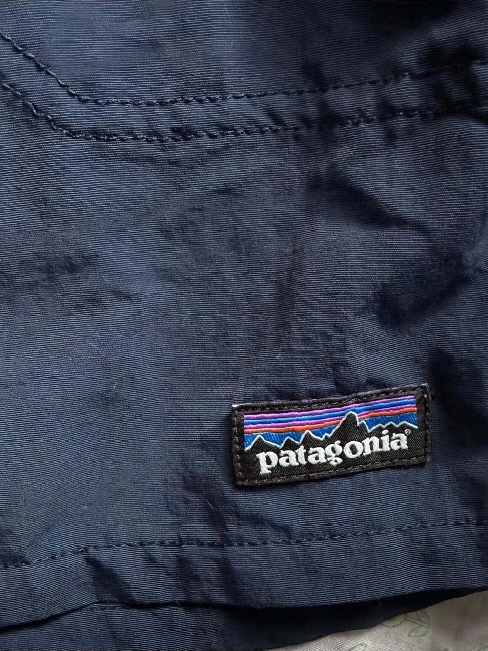 Patagonia Boys’ L(12) Navy Nylon Water-Repellent Shorts